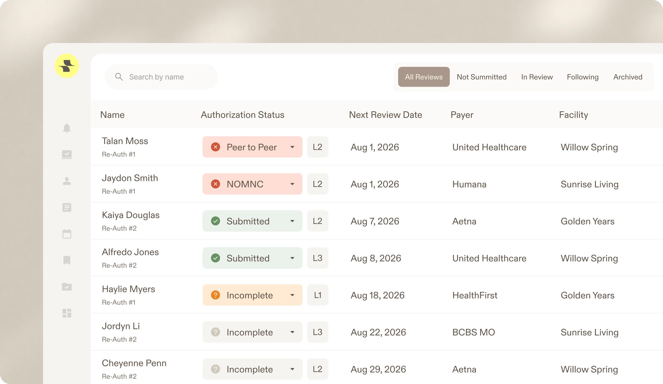 A user interface dashboard presenting a structured list of items, highlighting key details for each listed entry.